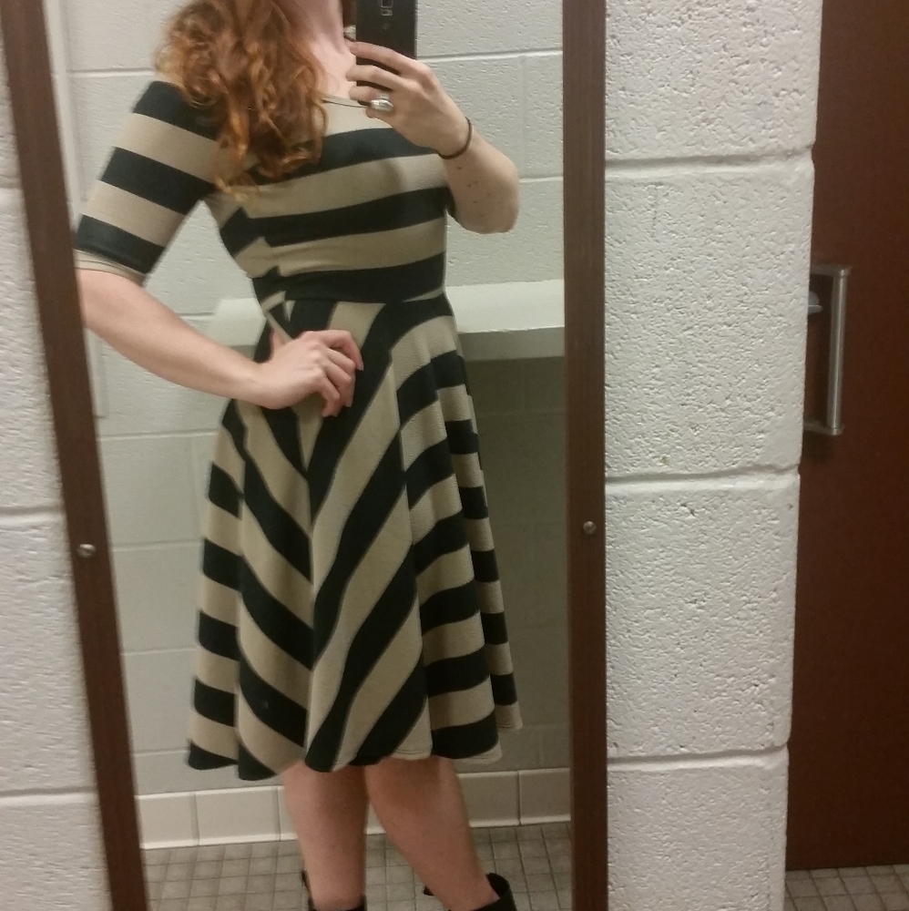 LuLaroe Nicole Striped dress.